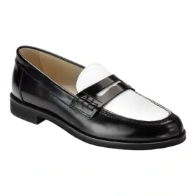 1066 - Black Soft Leather Hard Loafer for Boy/Girl by London Kids