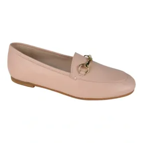 1200 - Blush Soft Leather Flat Loafer for Girl/Boy by London Kids