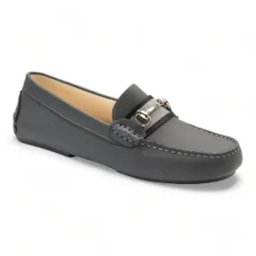 2493 - Gray Sahara Leather Soft Loafer for Girl by London Kids