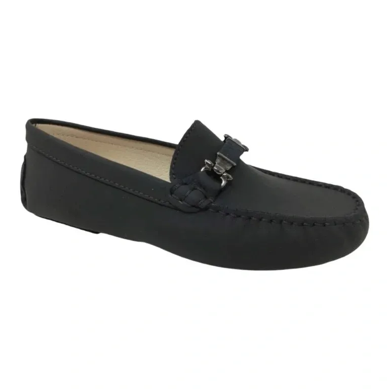 2498 - Gray Sahara Leather Soft Loafer for Girl/Teen/Women by London Kids