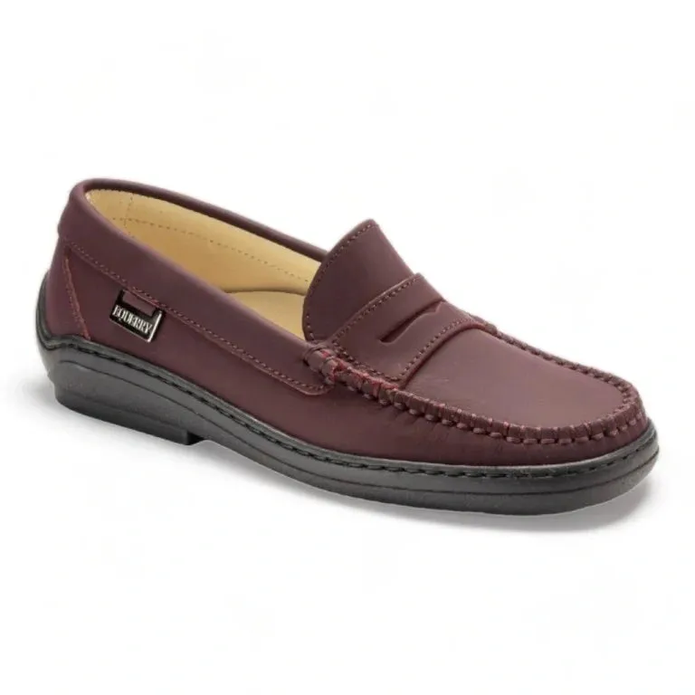 2512 - Bordo Sahara Leather Soft Loafer for Girl by London Kids