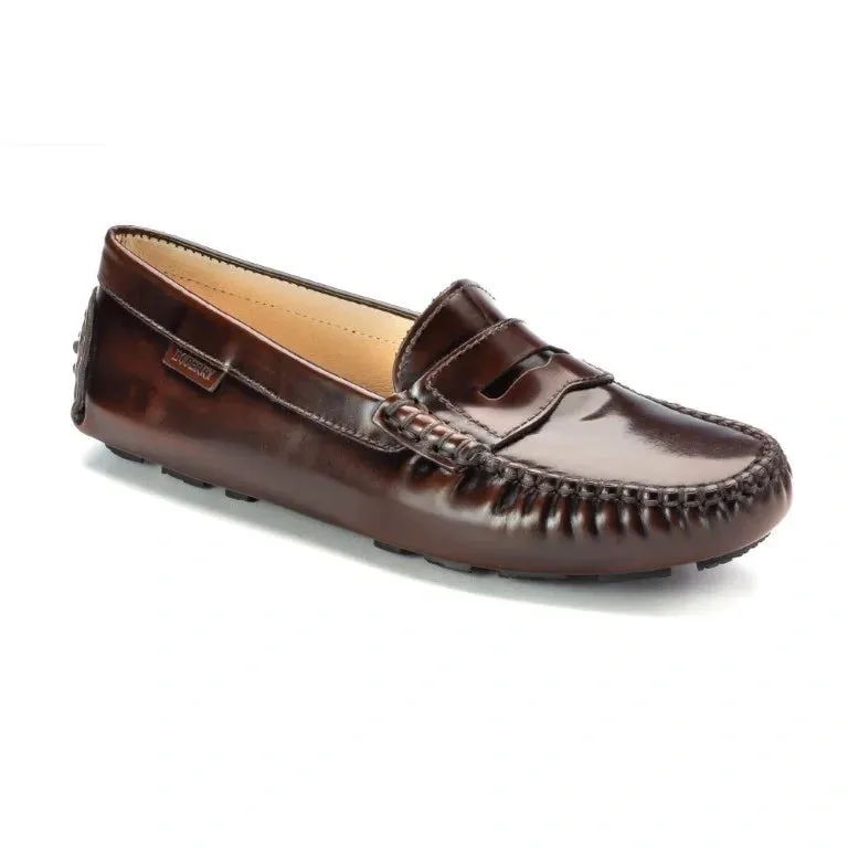 2582 - Brown Polished Leather Soft Loafer for Girl by London Kids