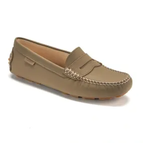 2582 - Taupe Sahara Leather Soft Loafer for Girl by London Kids