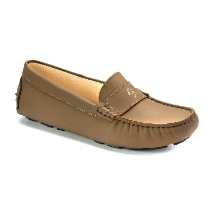 2699 - Carob Sahara Leather Soft Loafer for Girl by London Kids