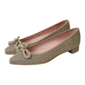 44289 - Cream Glitzy Flats for Teen/Women by Pretty Ballerinas