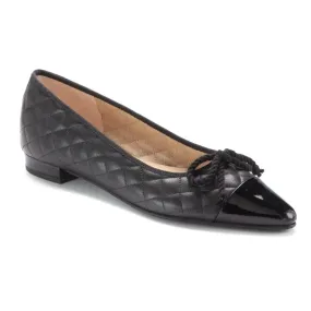 51402 - Black Soft Leather Flats for Teen/Women by Pretty Ballerinas