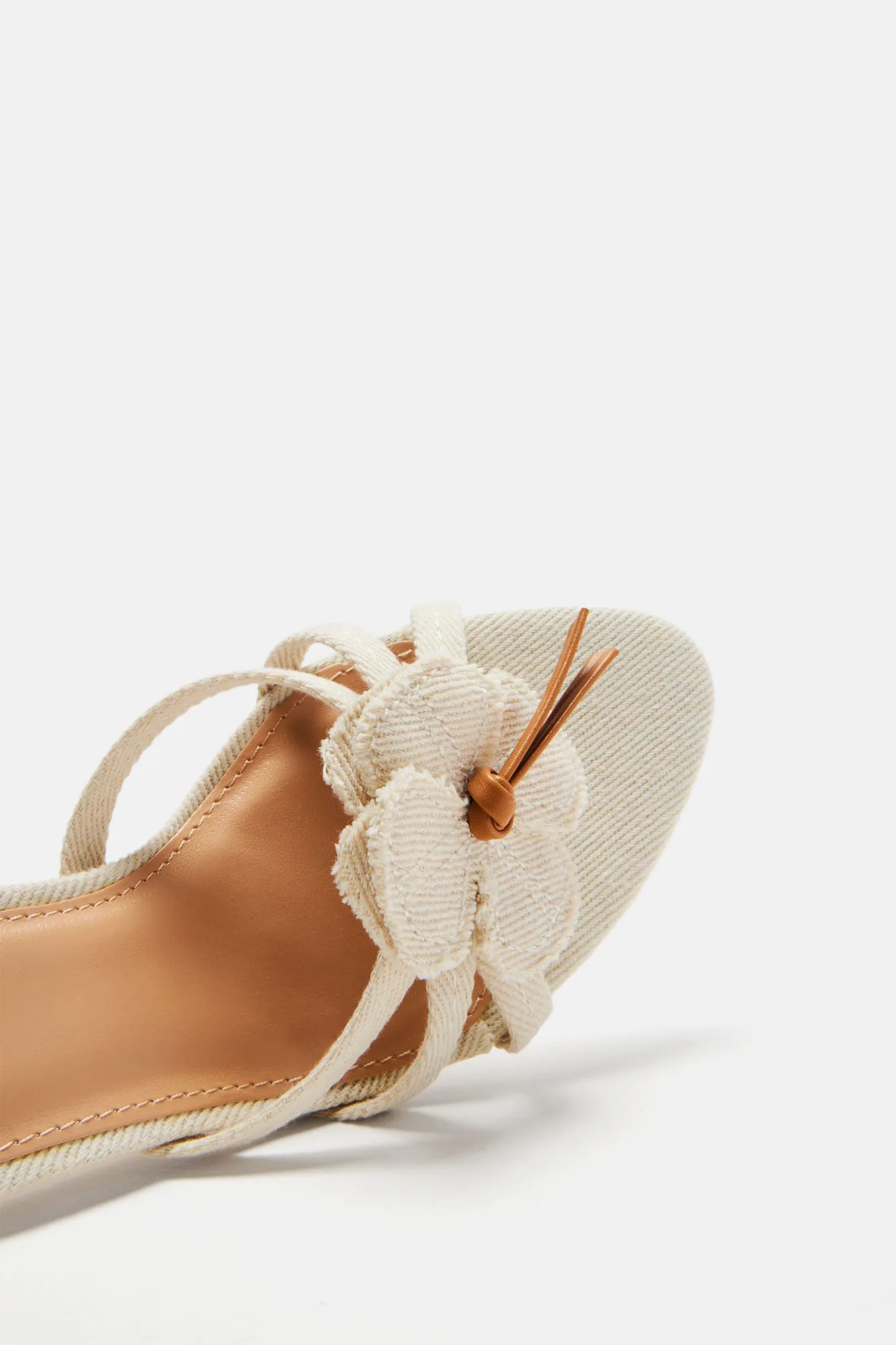 About A Girl Denim Heels - White