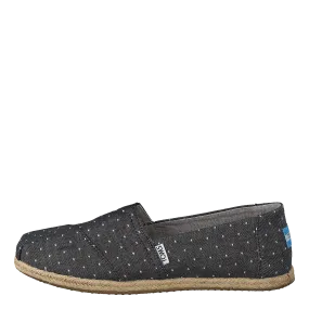 Alpargata Black Dot Chambray Rope Sole