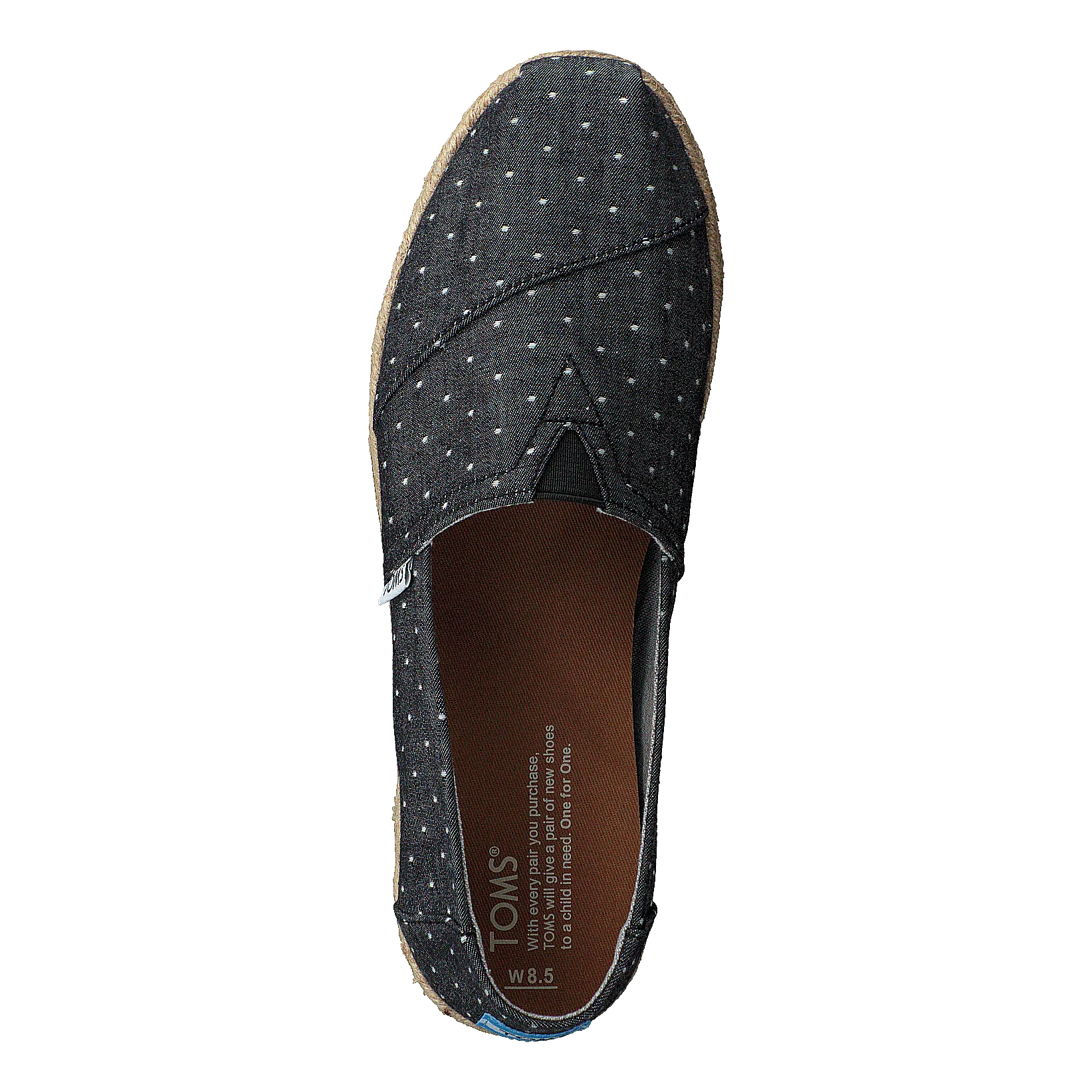 Alpargata Black Dot Chambray Rope Sole