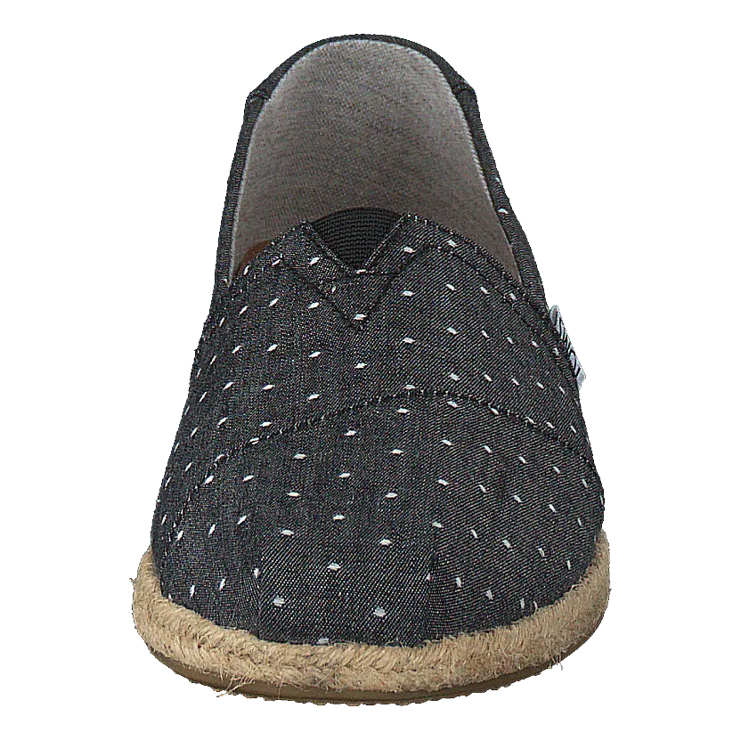 Alpargata Black Dot Chambray Rope Sole