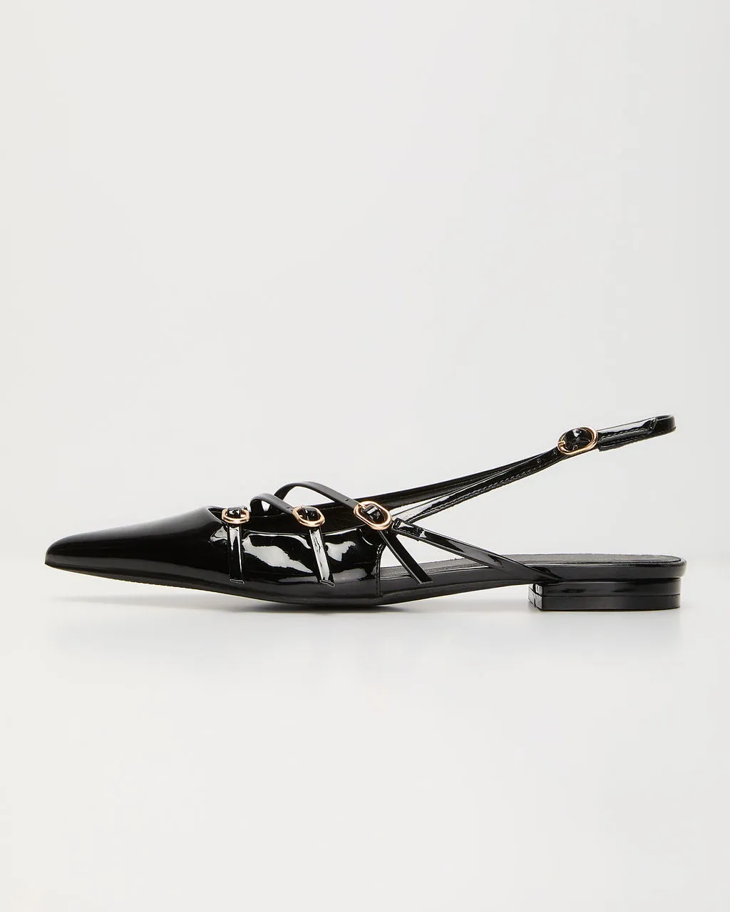 Annora Patent Leather Slingback Flats