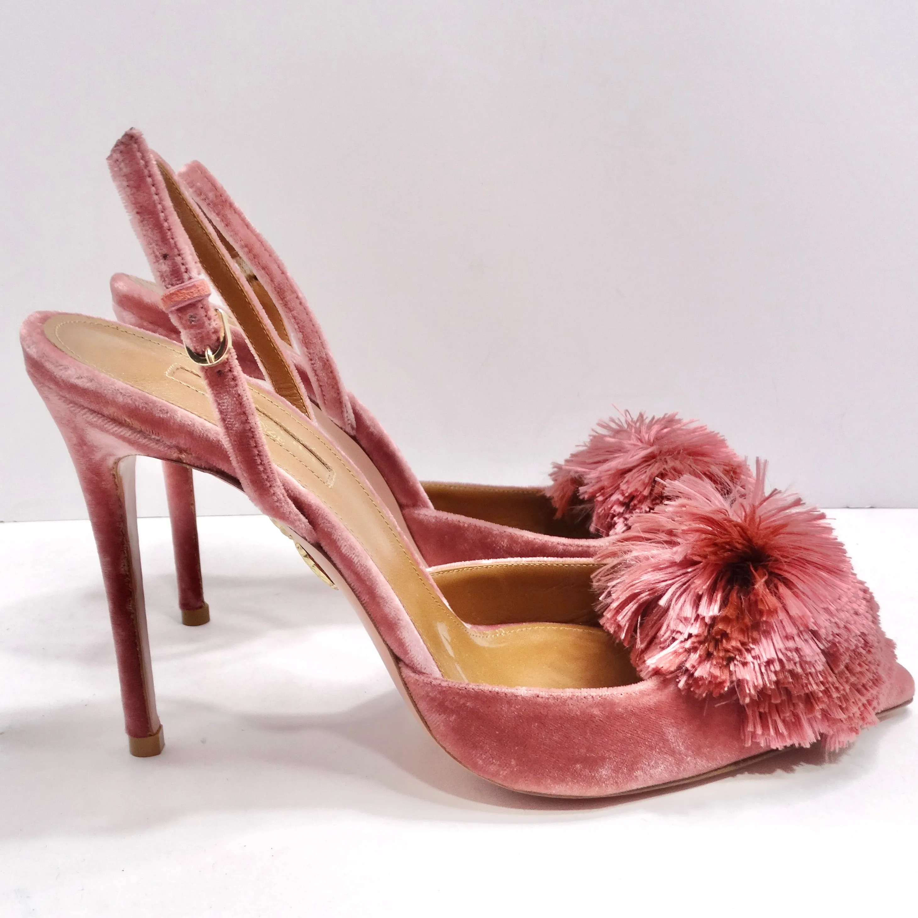 Aquazzura Powder Puff Slingback Heels