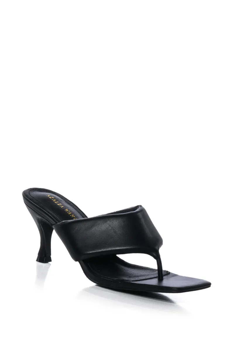 AZALEA WANG MORENA BASIC FLIP FLOP SANDAL IN BLACK