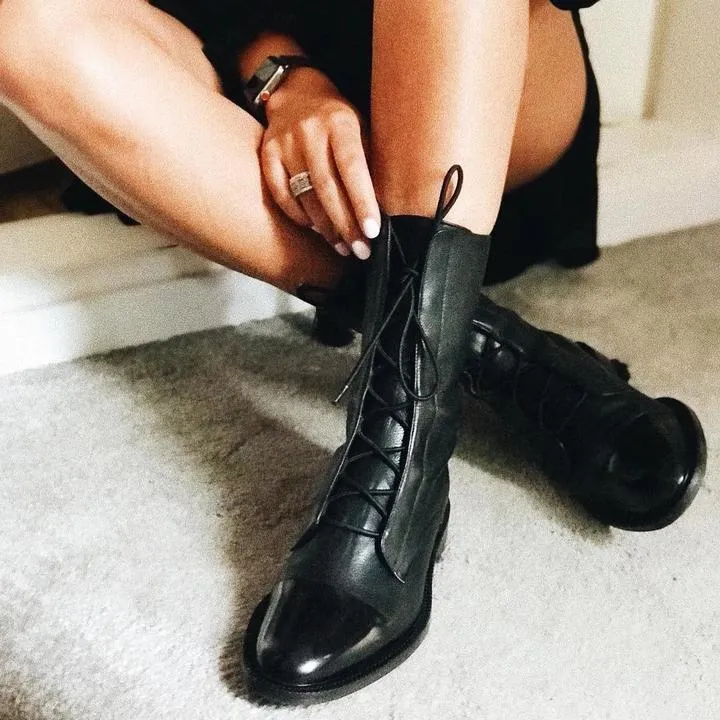 Bella | Leather Heeled Boots