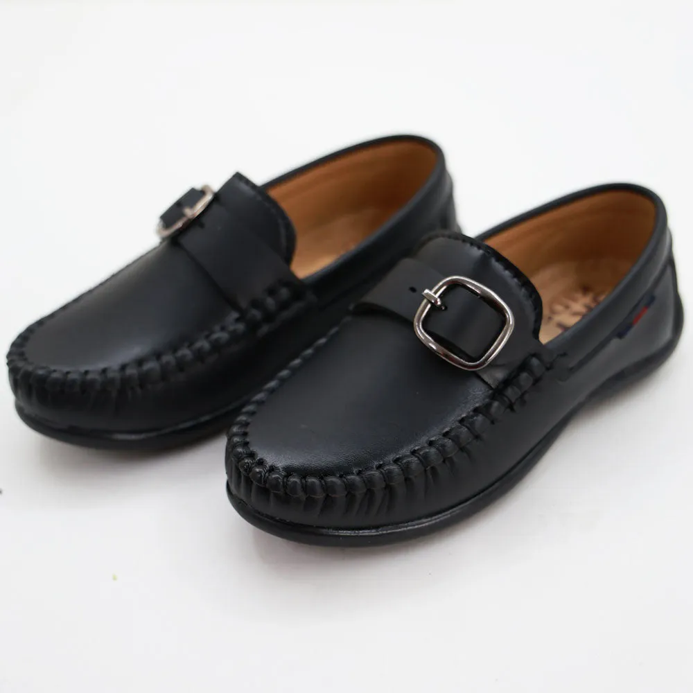 Blue & Black Slip On Loafers