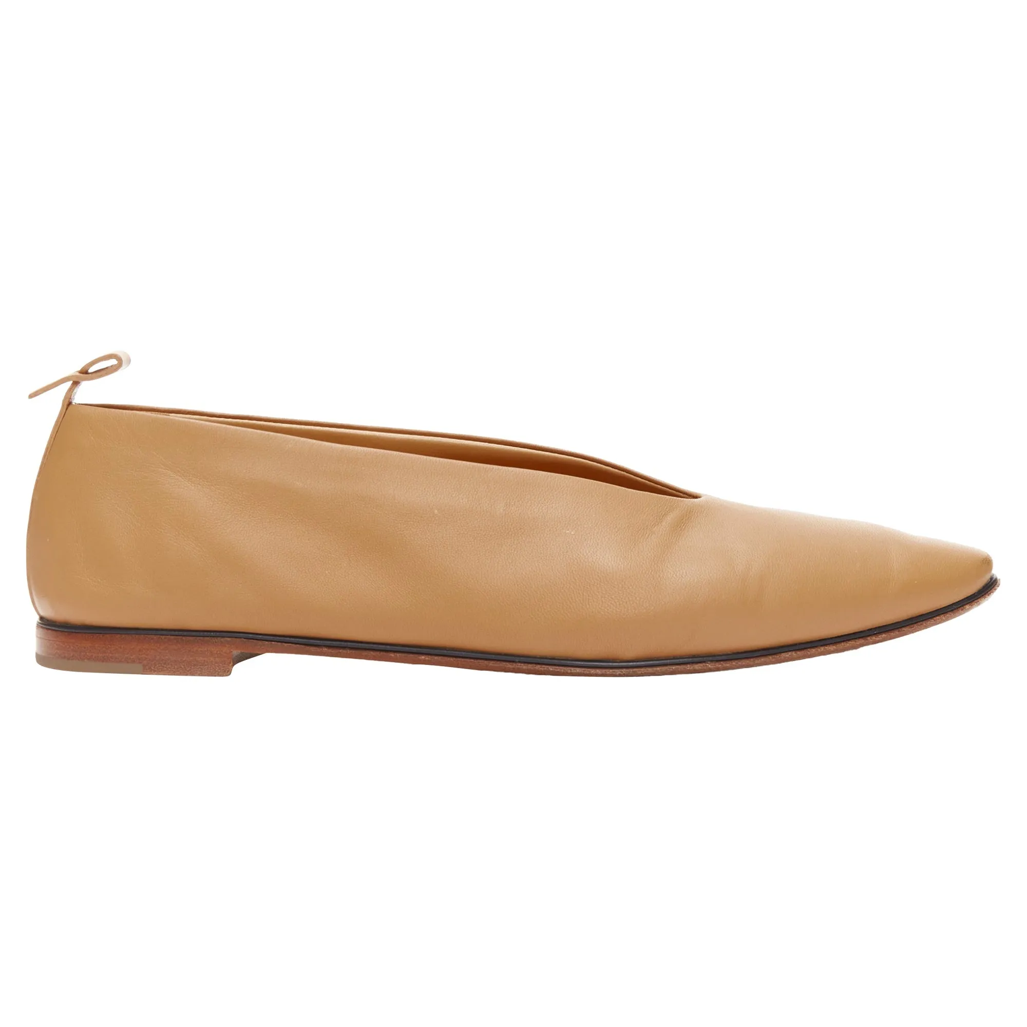 Bottega Veneta leather low vamp pointed ballet flats