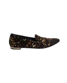 Burberry Flat Loafers in Leopard Print Calf Hair