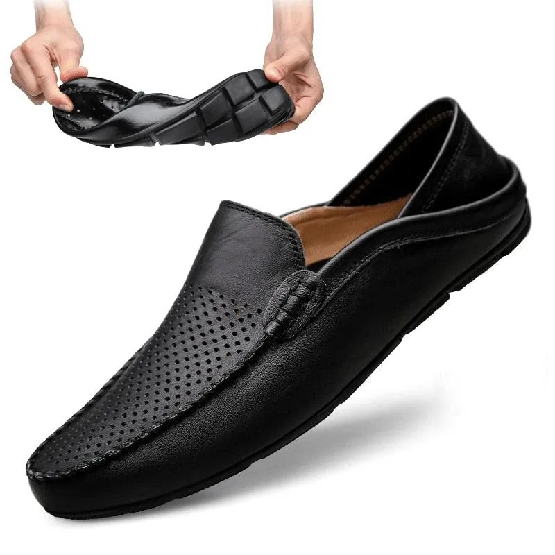 Casual Mens Loafers Genuine Leather Moccasins Light...