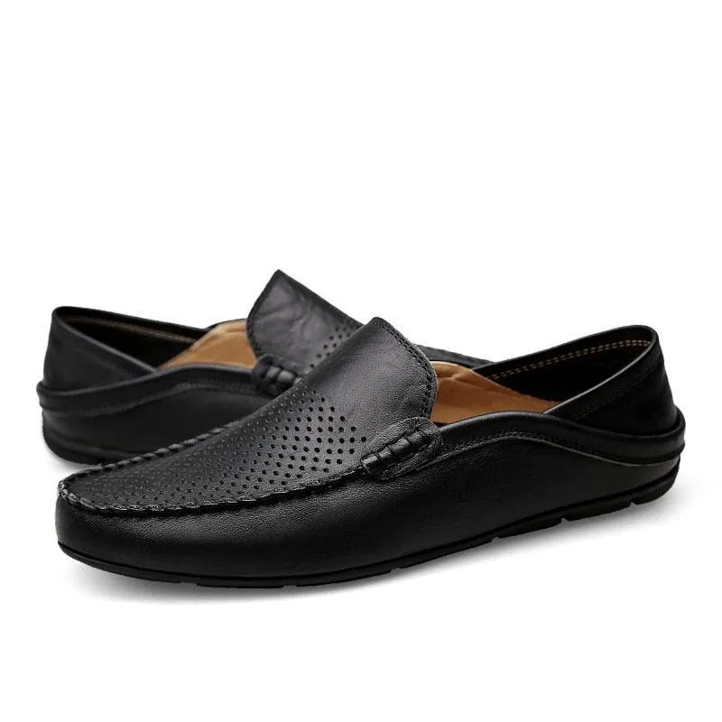 Casual Mens Loafers Genuine Leather Moccasins Light...