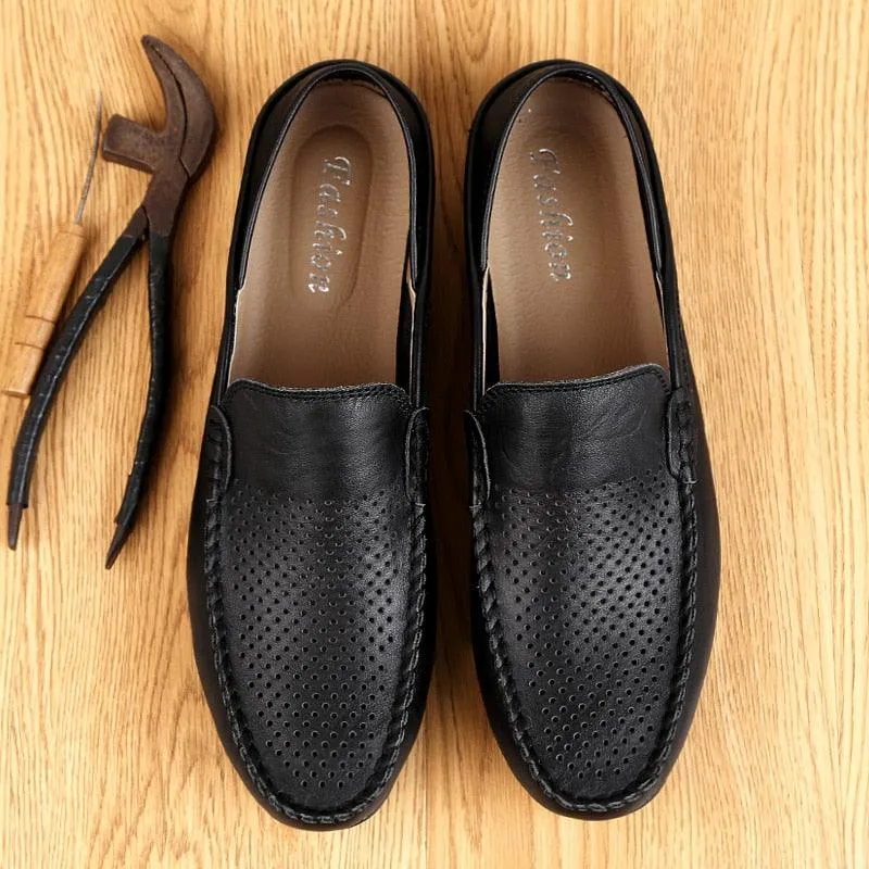 Casual Mens Loafers Genuine Leather Moccasins Light...