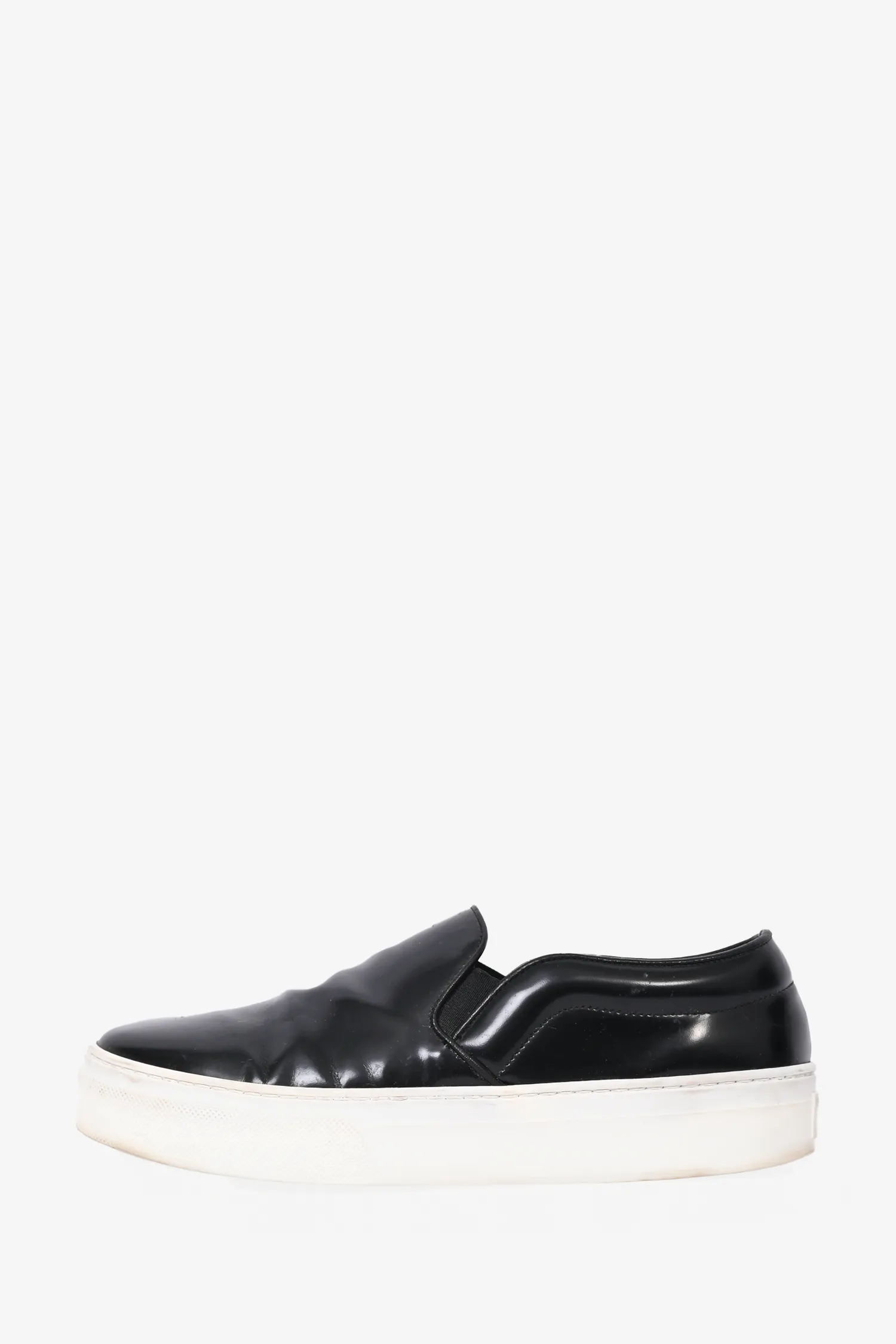 Celine Black Leather Slip-On Sneakers Size 36