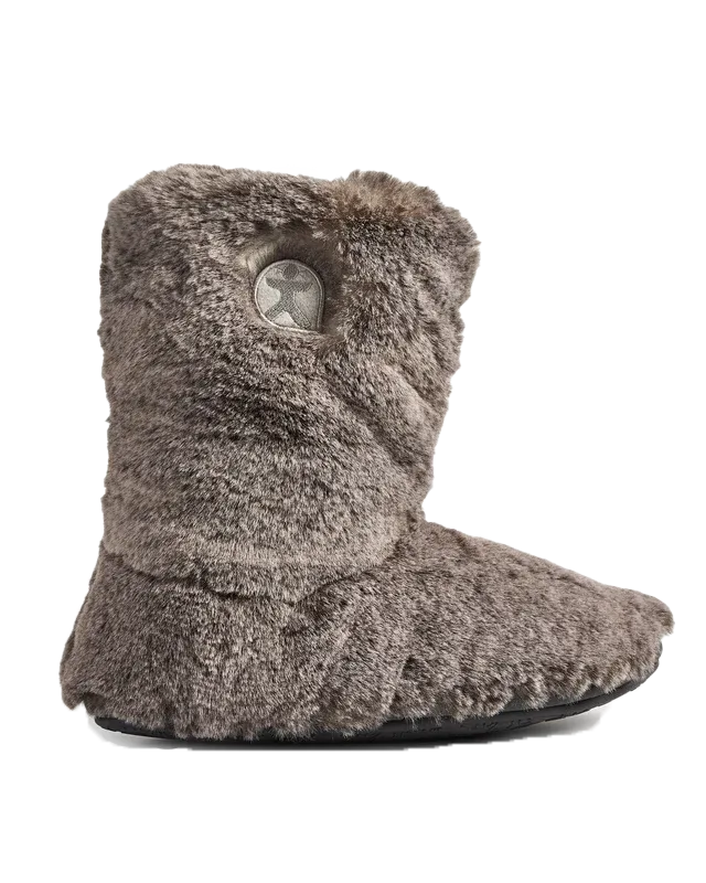 Cole Luxury Faux Fur Slipper Boots in Russian Grey