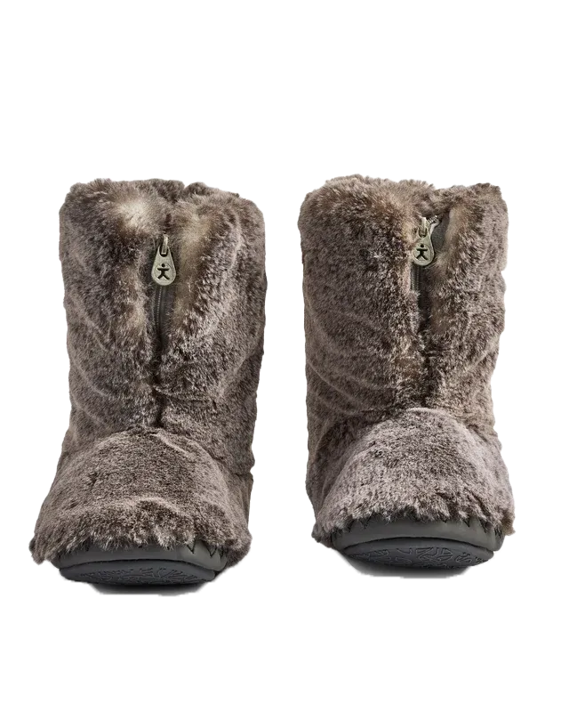 Cole Luxury Faux Fur Slipper Boots in Russian Grey