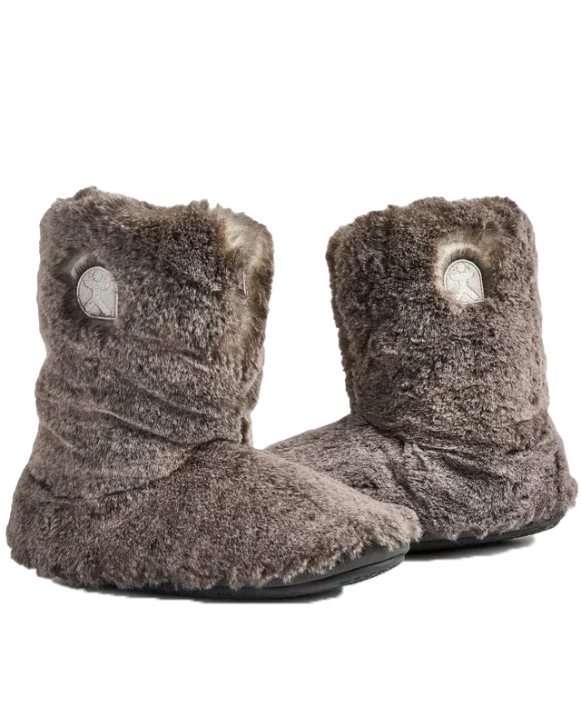 Cole Luxury Faux Fur Slipper Boots in Russian Grey