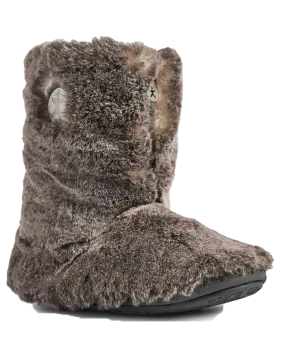 Cole Luxury Faux Fur Slipper Boots in Russian Grey