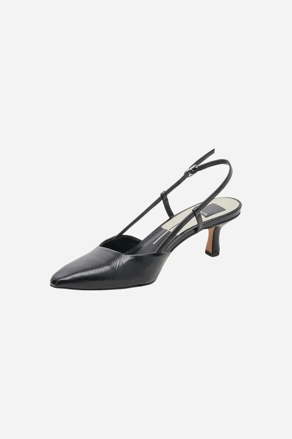 Dolce Vita Odela Heels in Midnight Crinkle Patent Leather