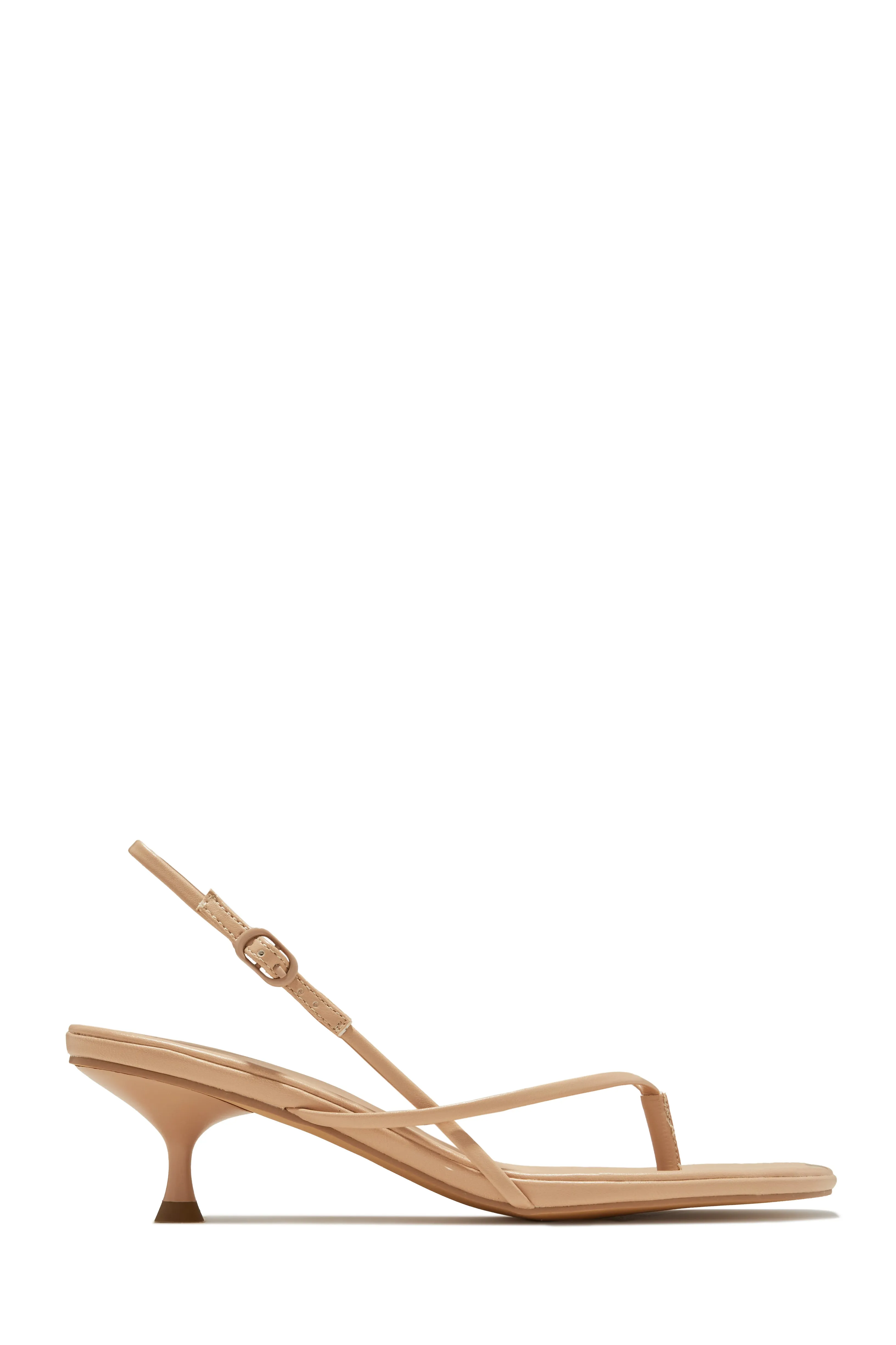 Elodie Slingback Kitten Heels - Nude