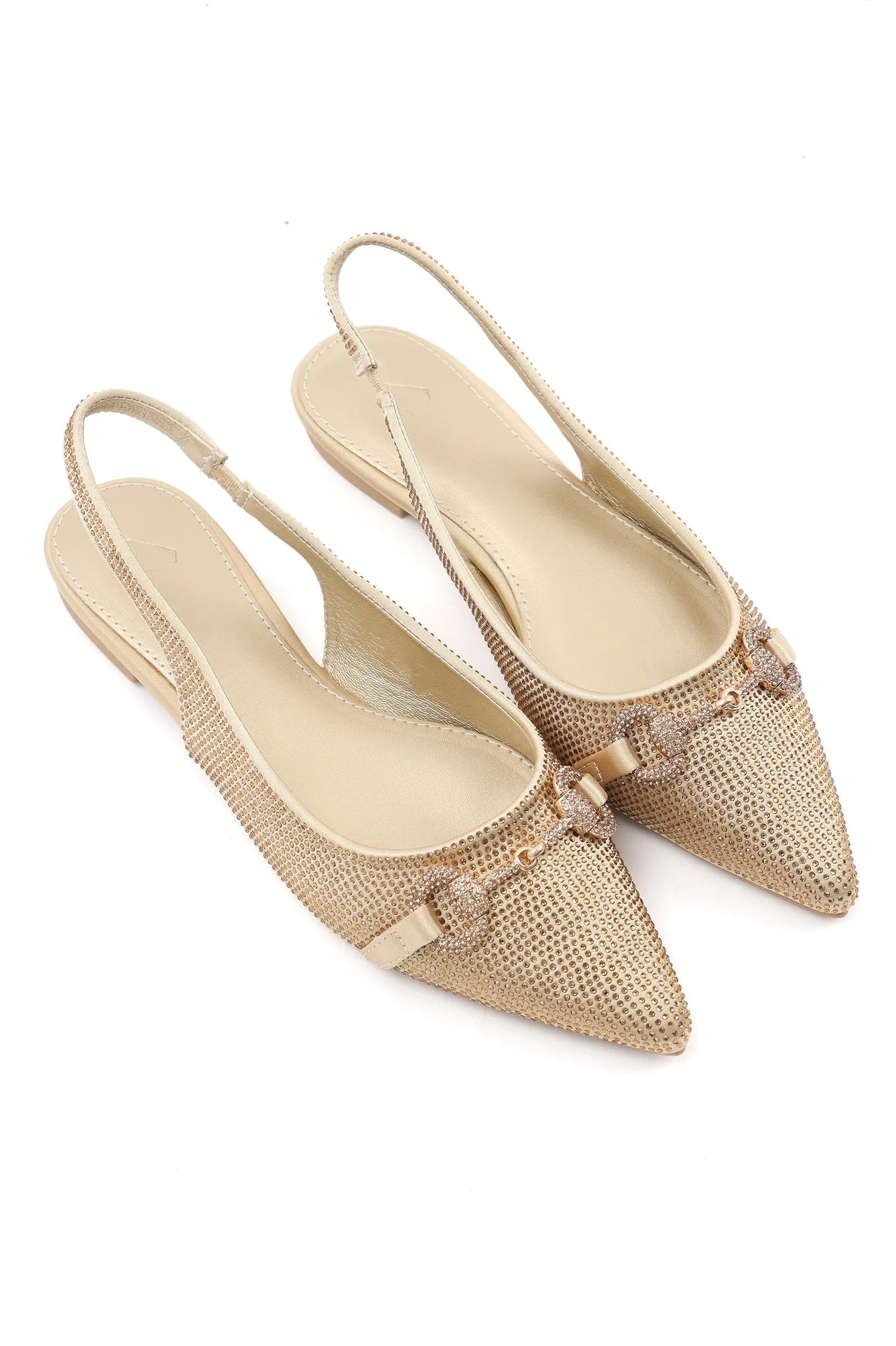 GLAM SLINGBACK FLATS-GOLD