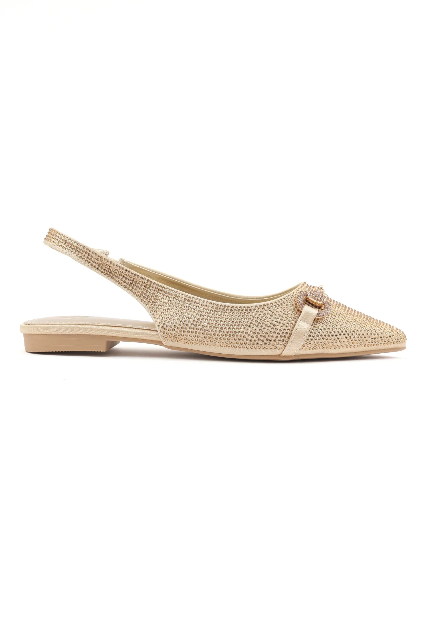 GLAM SLINGBACK FLATS-GOLD