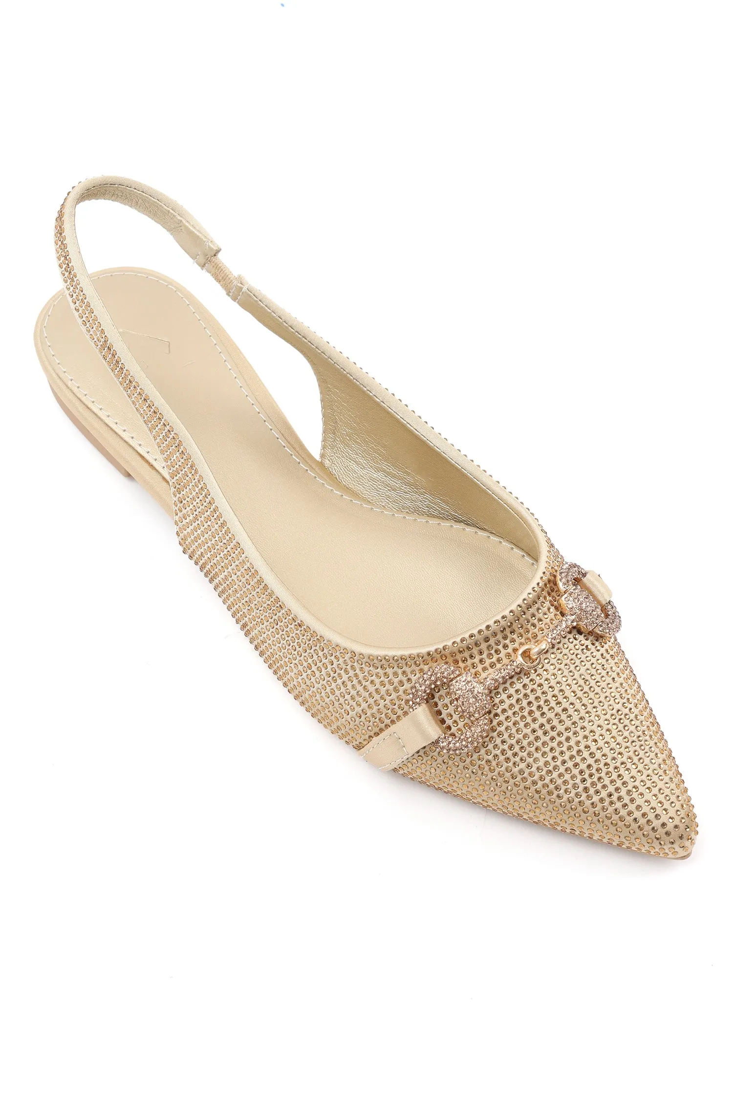 GLAM SLINGBACK FLATS-GOLD