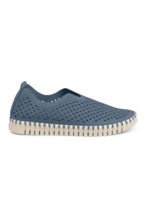 Ilse Jacobsen Hornbæk Tulip 139 Sneakers  | Blue Grey 636 Laser Cut Perforated Sneakers