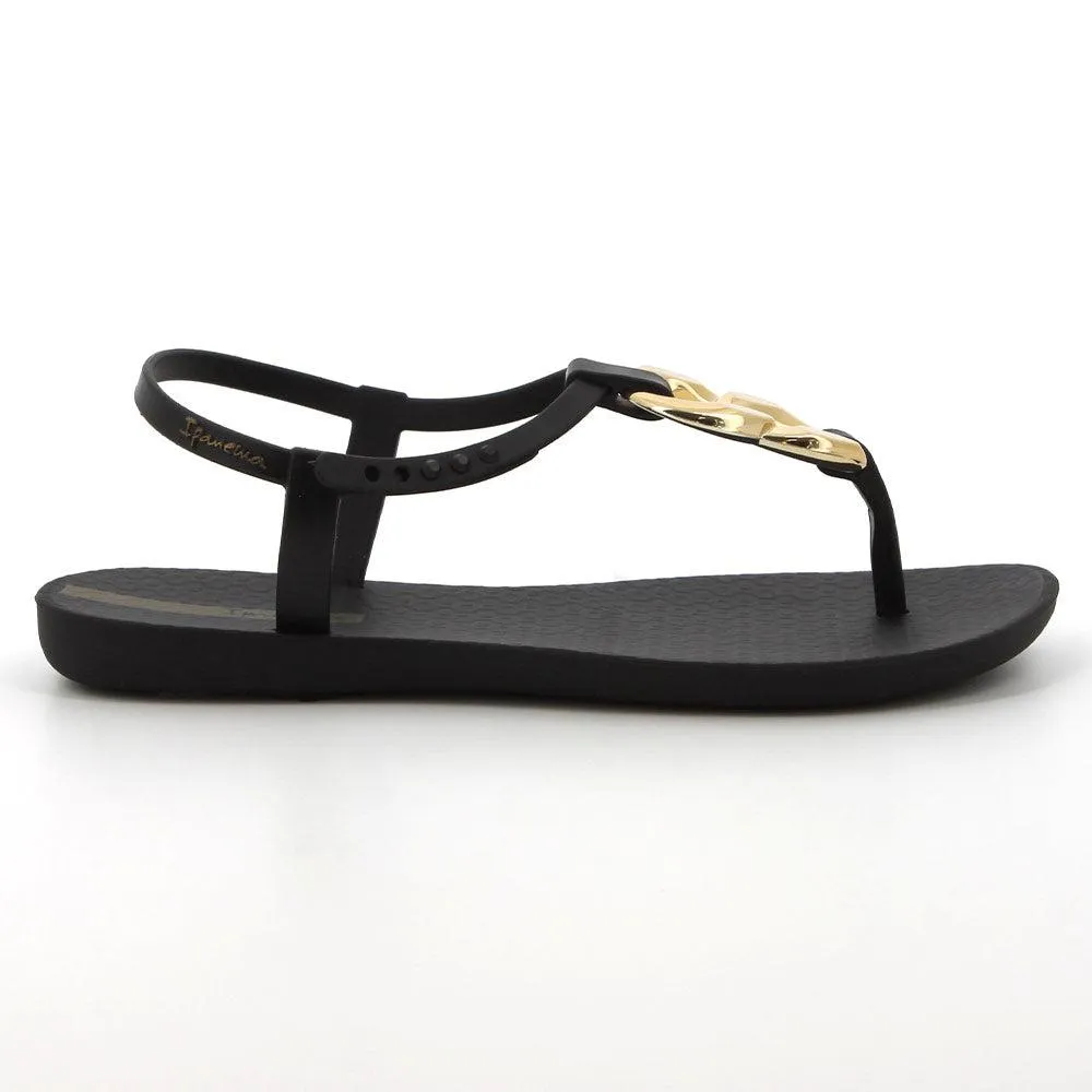 Ipanema Slingback Sandal With Trim  - Black/Gold