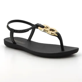 Ipanema Slingback Sandal With Trim  - Black/Gold