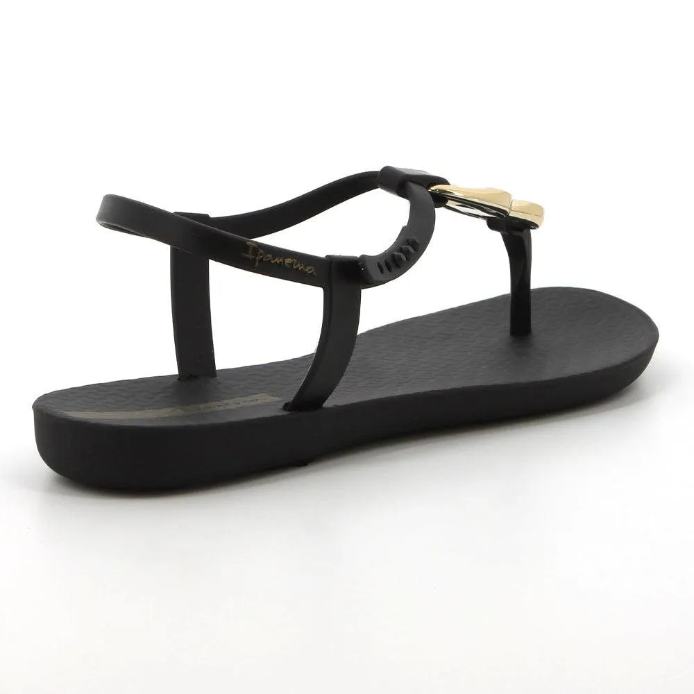 Ipanema Slingback Sandal With Trim  - Black/Gold