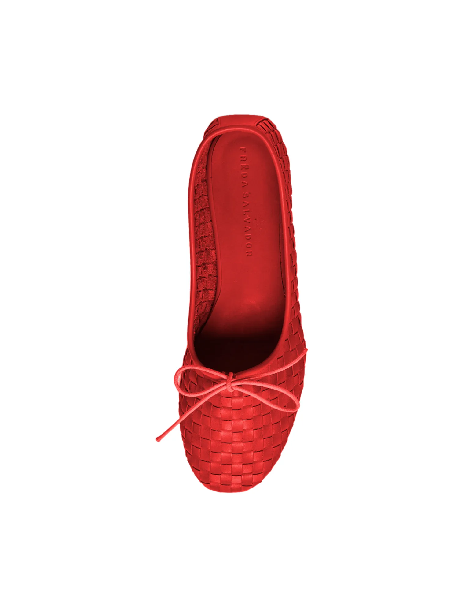 Jada Woven Leather Flats - Crimson