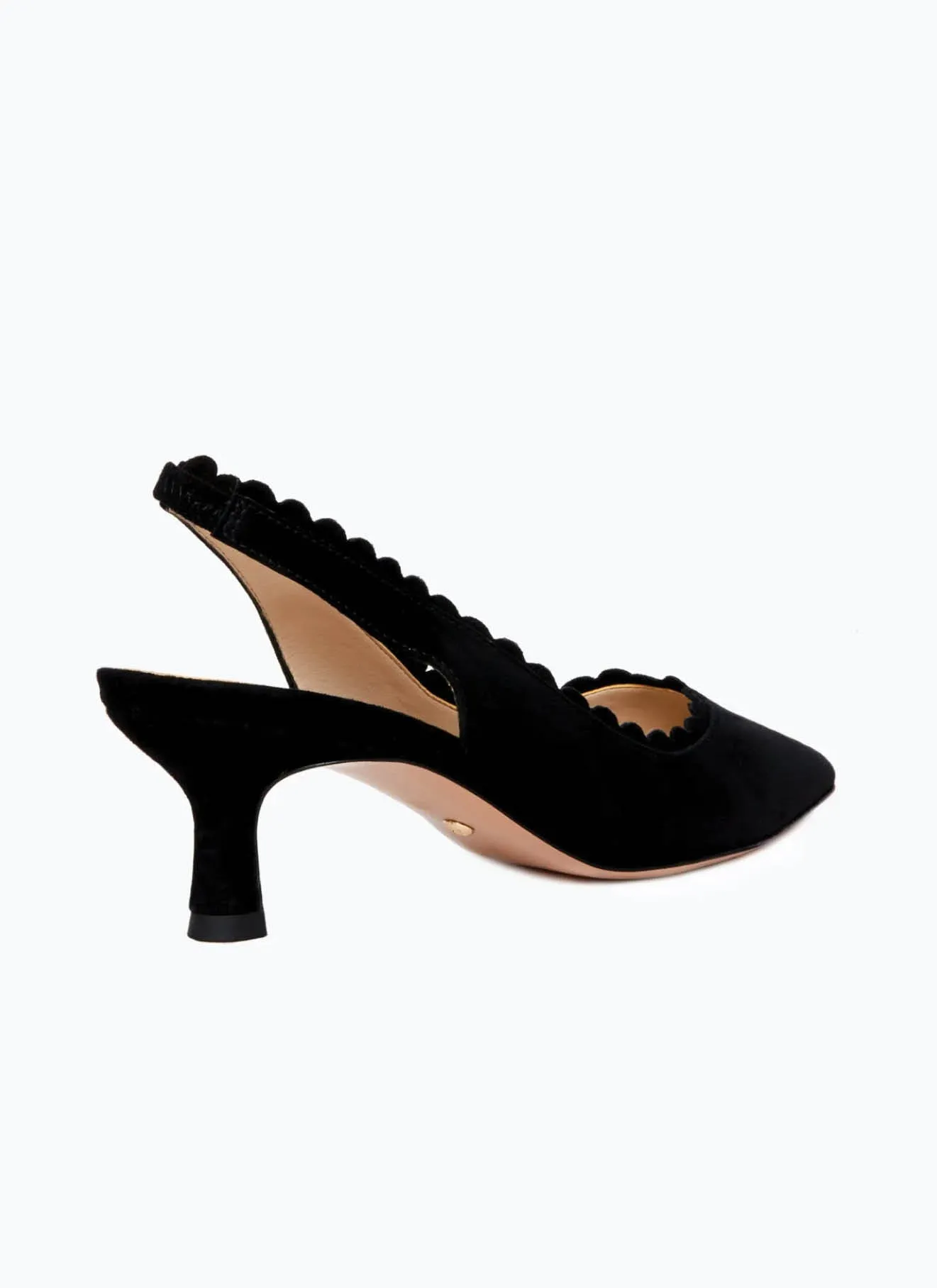 Kelsa Black Suede Heel