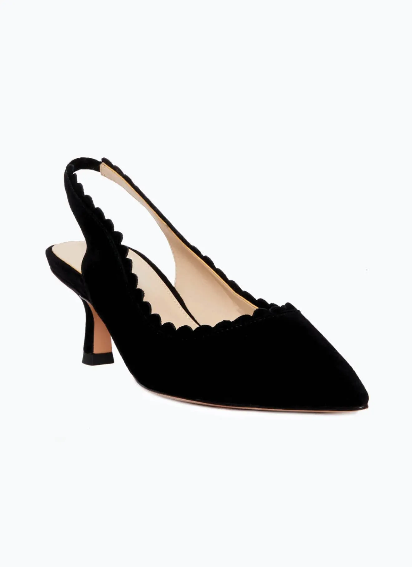 Kelsa Black Suede Heel