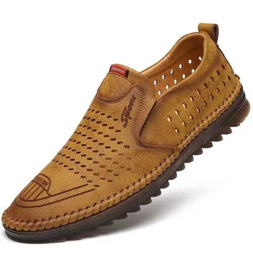 Leather   Casual   Slip-on