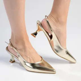 Madison Jamison Kitten Heels - Gold