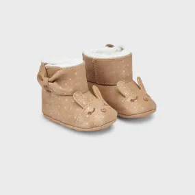 Mayoral Girls Beige Faux Fur Boots