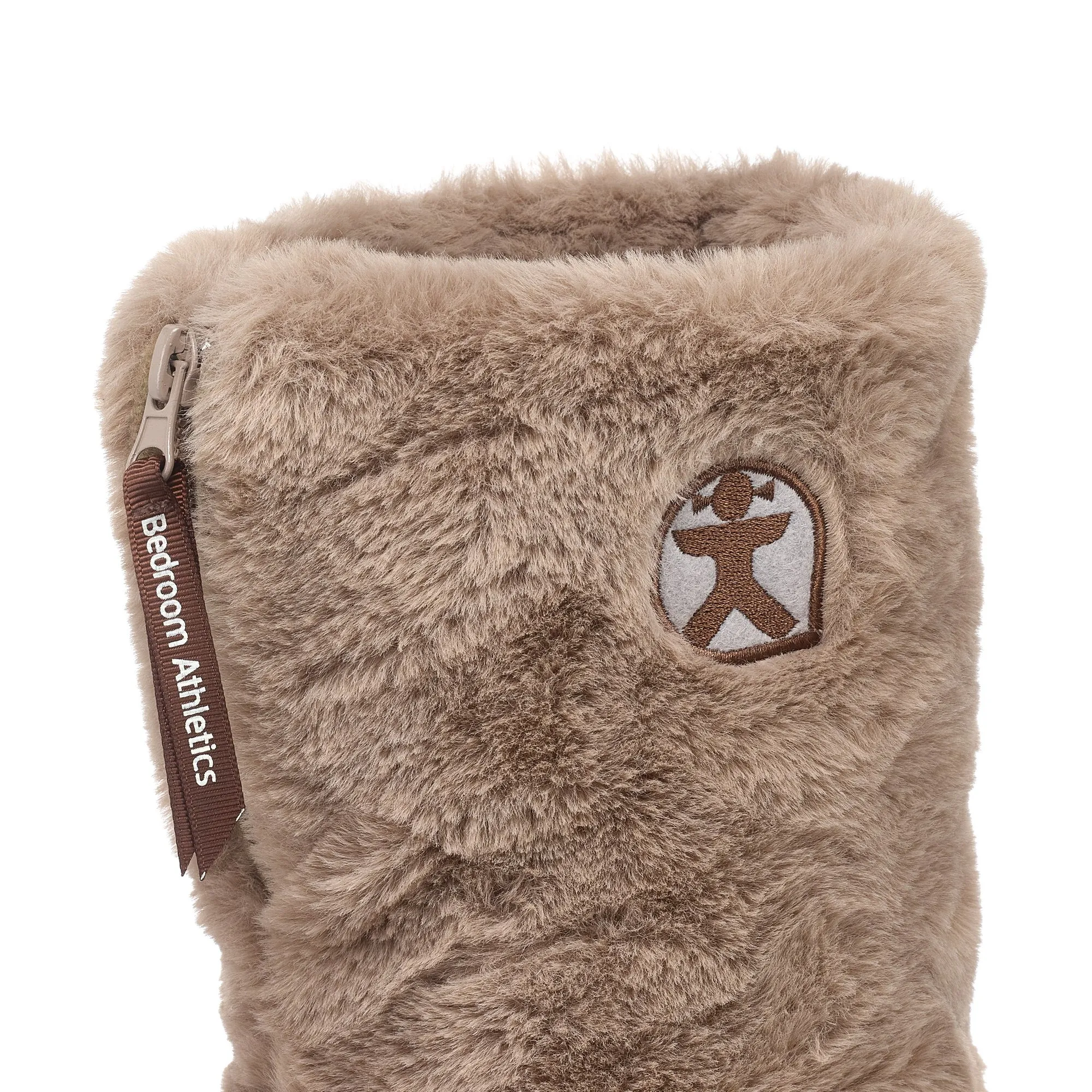 Monroe - Classic Faux Fur Slipper Boot - Taupe / Deep Taupe