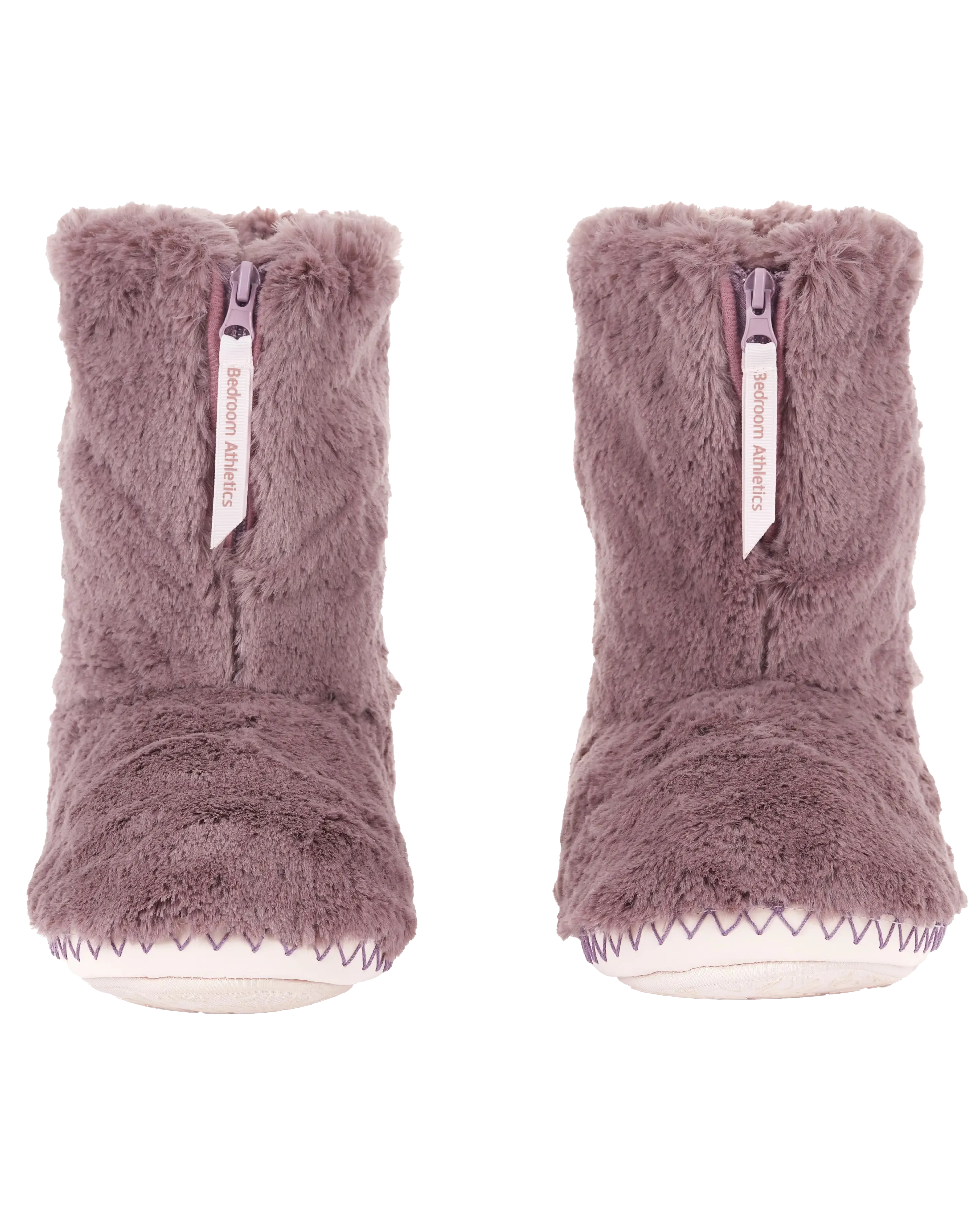 Monroe Faux Fur Slipper Boots in Aquarelle & Dusky Pink