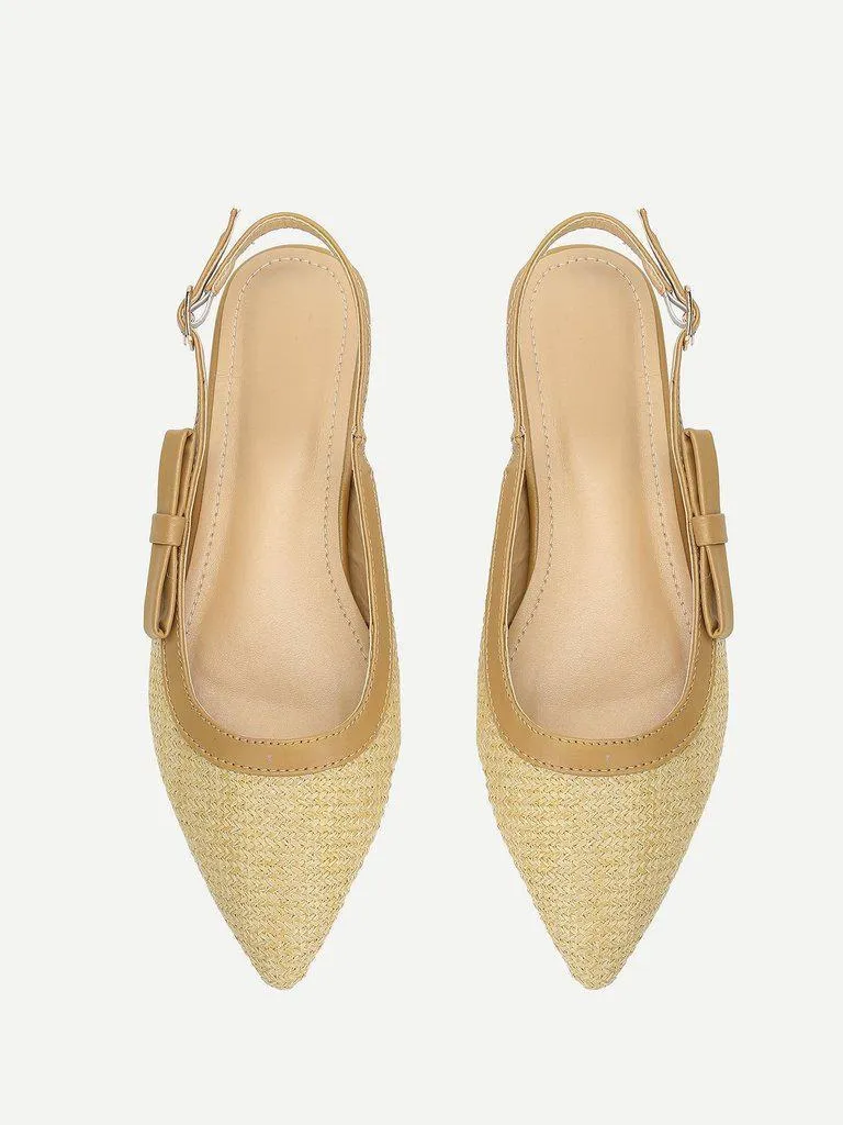 Pointed Toe Slingback Flats