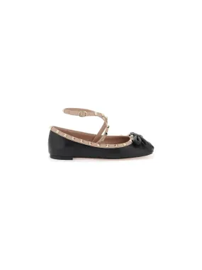 Rockstud Ankle Strap Flats