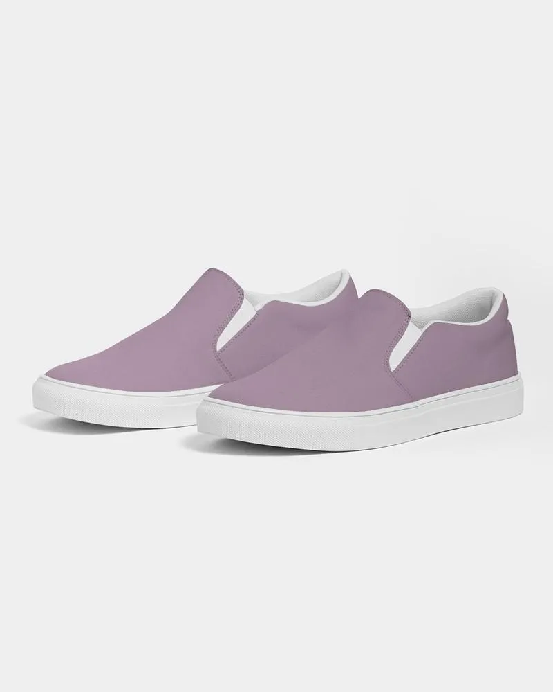 Shaded Pale Pastel Purple Gray Slip-On Canvas Sneakers | Women's | C8M30Y0K30