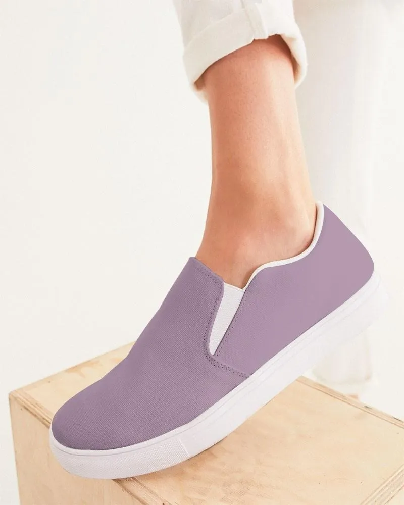 Shaded Pale Pastel Purple Gray Slip-On Canvas Sneakers | Women's | C8M30Y0K30